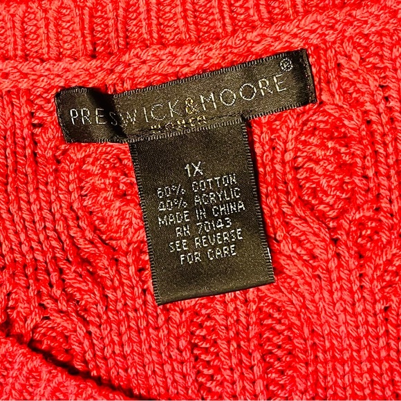 🔥 Red sweater 1X by Preswick &Moore - Picture 4 of 4